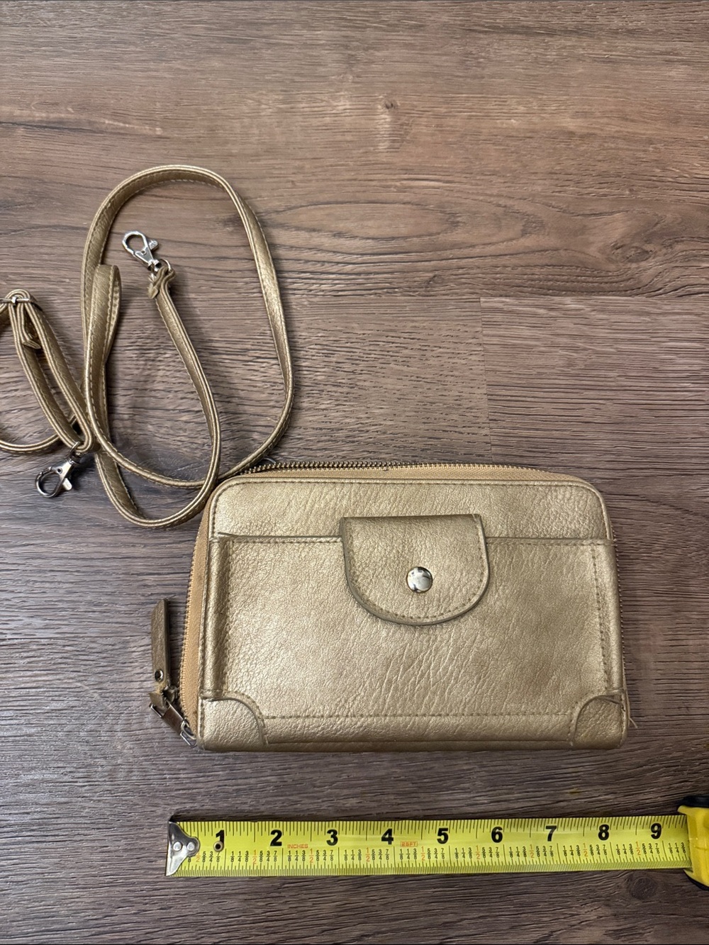 Gold Crossbody Wallet phone case Purse -